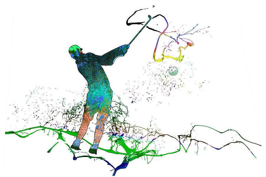 Golf Passion 02 Painting by Miki De Goodaboom