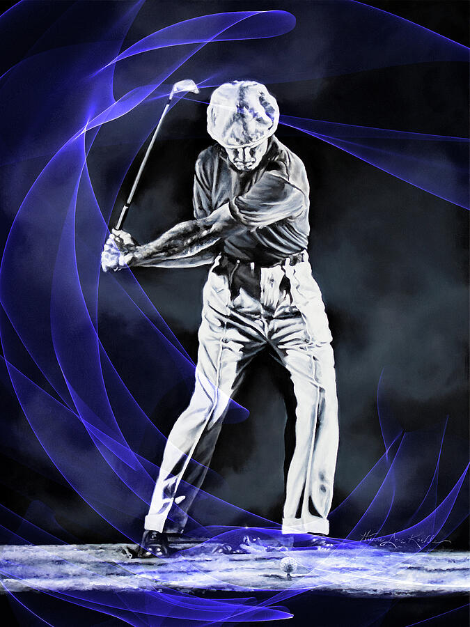 Ben Hogan Digital Art - Golf Swing Energy 2 by Hanne Lore Koehler