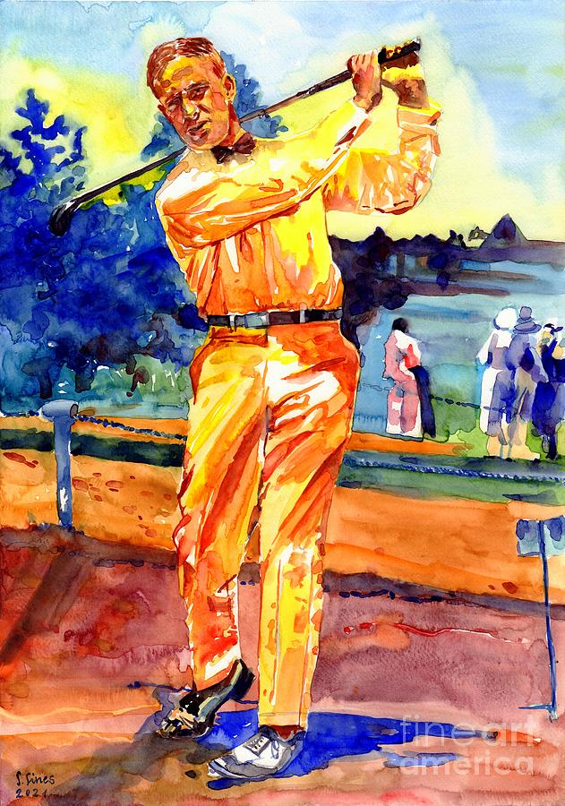 Golf Painting - Golfer Bobby Jones by Suzann Sines