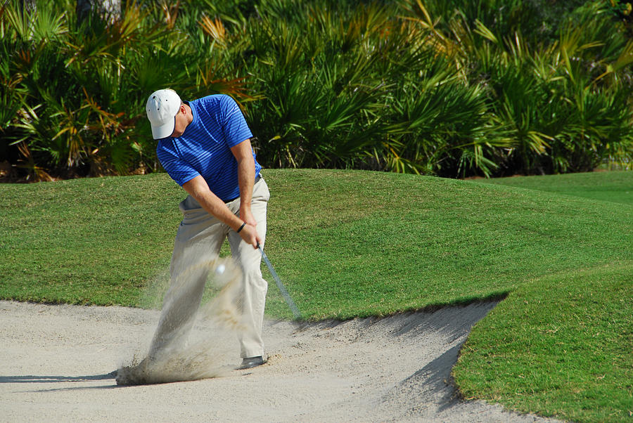 Golfer Sandtrap Photograph by ArtBoyMB