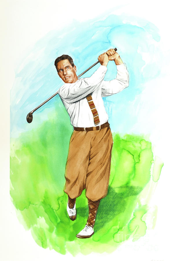 The 1930s - Golfing - Bobby Jones Painting by Paul and Chris Calle