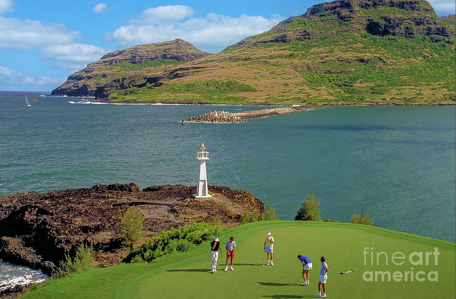 Golfing in Hawaii Paradise Photograph by David Zanzinger