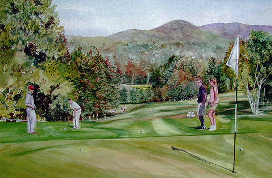 Golfing in Vermont Painting by P Anthony Visco