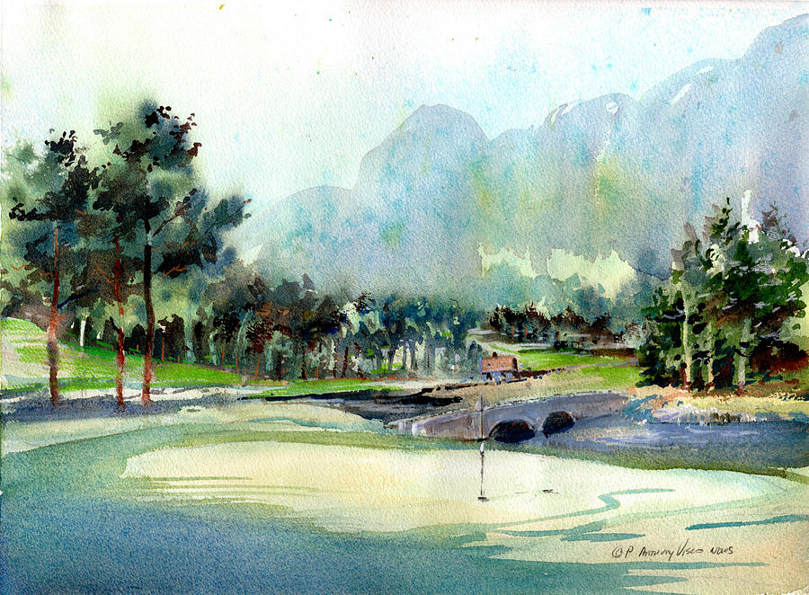 Golfing Out West Painting by P Anthony Visco