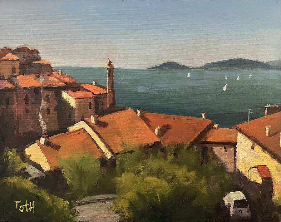Golfo Paradiso Painting by Laura Toth