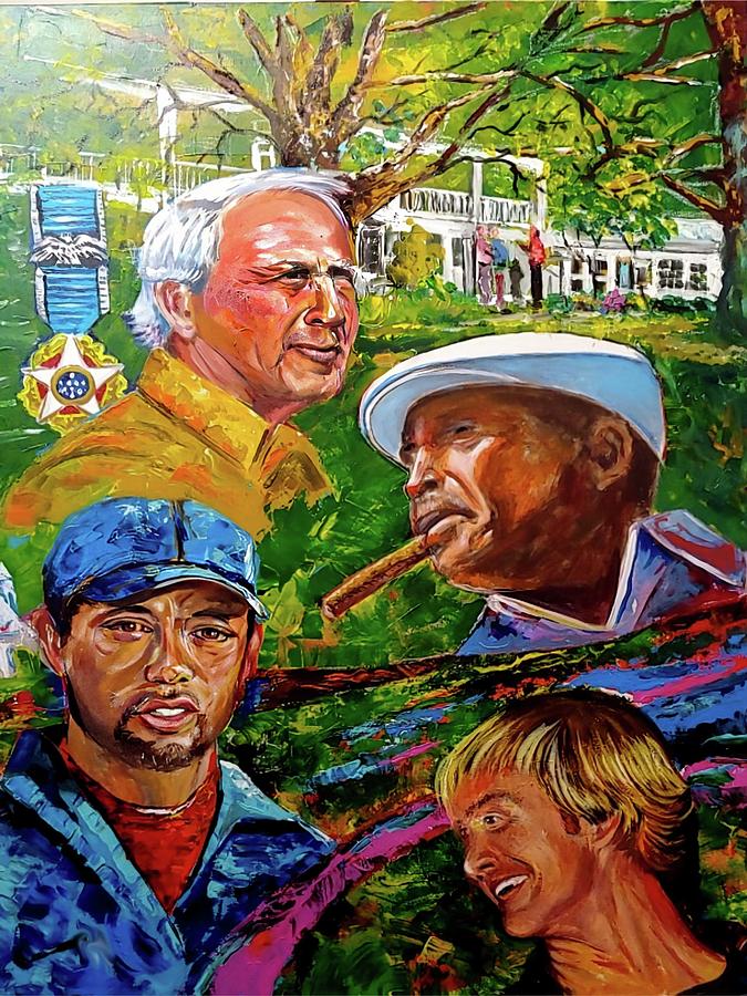 Golfs Fab Four Painting by Ken Pridgeon
