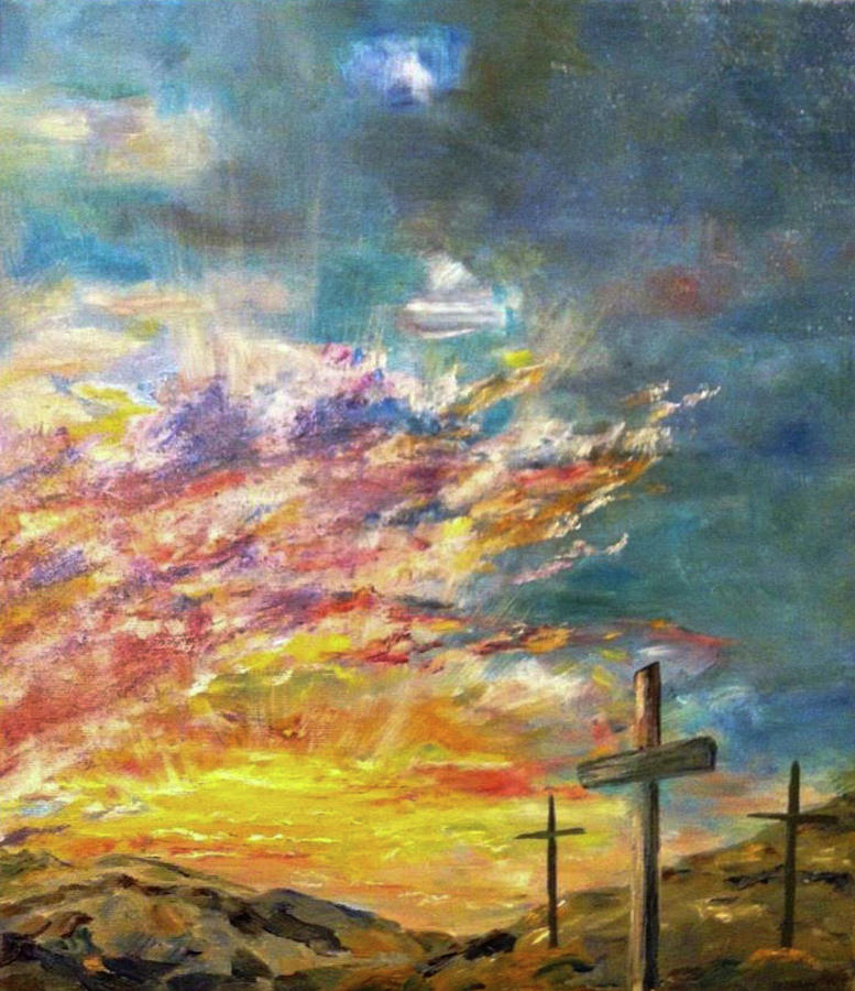 Golgotha Hill Painting by Sherrell Rodgers