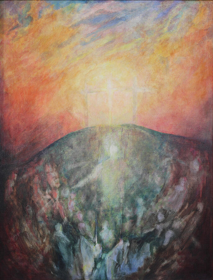 Golgotha Painting by Ninetta Sombart Golgotha Painting by Ninetta Sombart