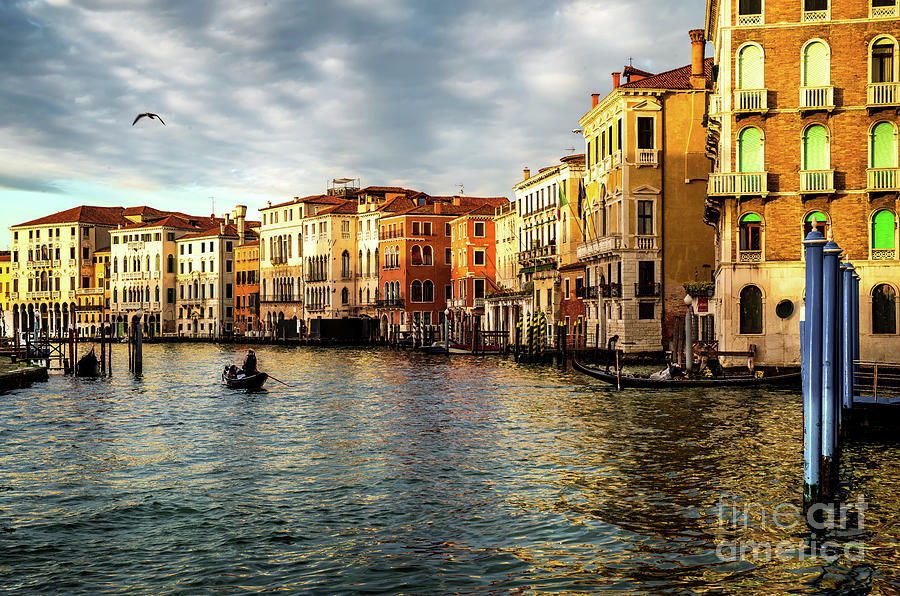 Gondola at Sunset Venice Italy Photograph by M G Whittingham
