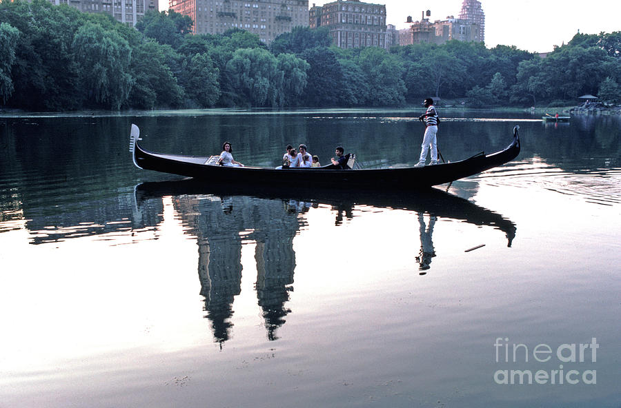 Gondola, Central Park, San Remo Reflection. Photograph by Tom Wurl