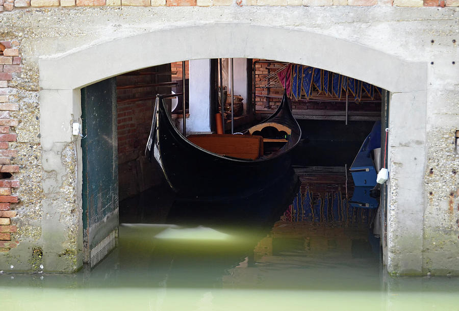 Gondola Garage on the Canals of Venice Italy Photograph by Shawn OBrien