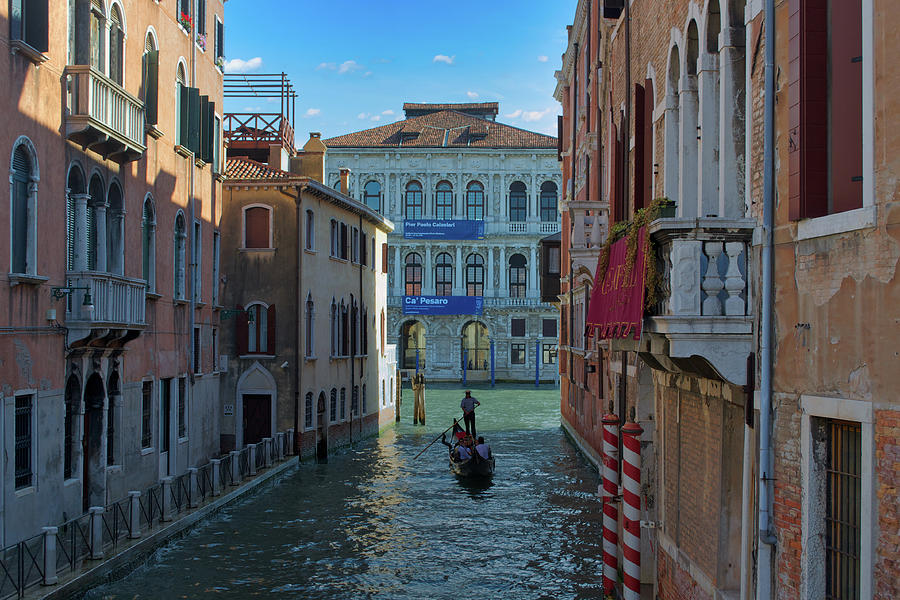Gondola on Venetian Canal Photograph by Matthew DeGrushe