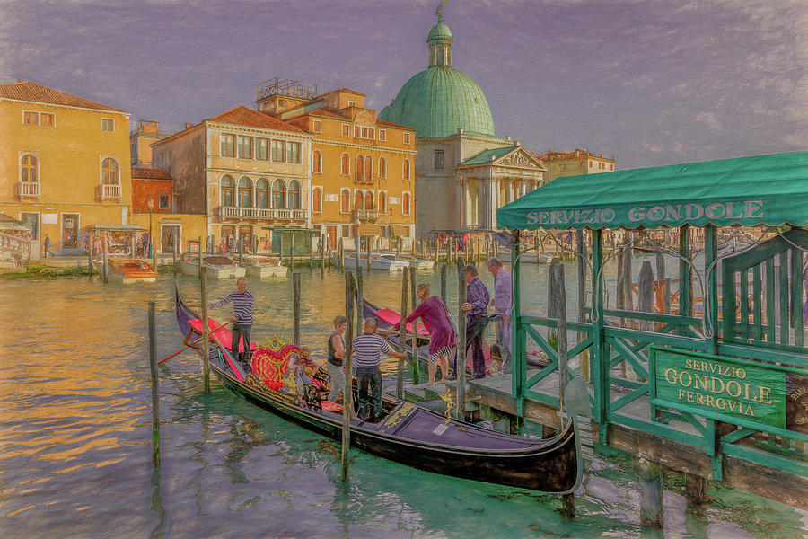 Gondola Ride Along the Grand Canal Photograph by Marcy Wielfaert
