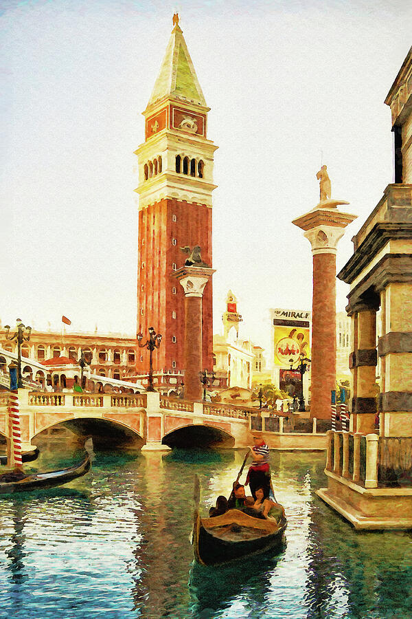 Gondola ride at Venetian, Las Vegas Photograph by Tatiana Travelways