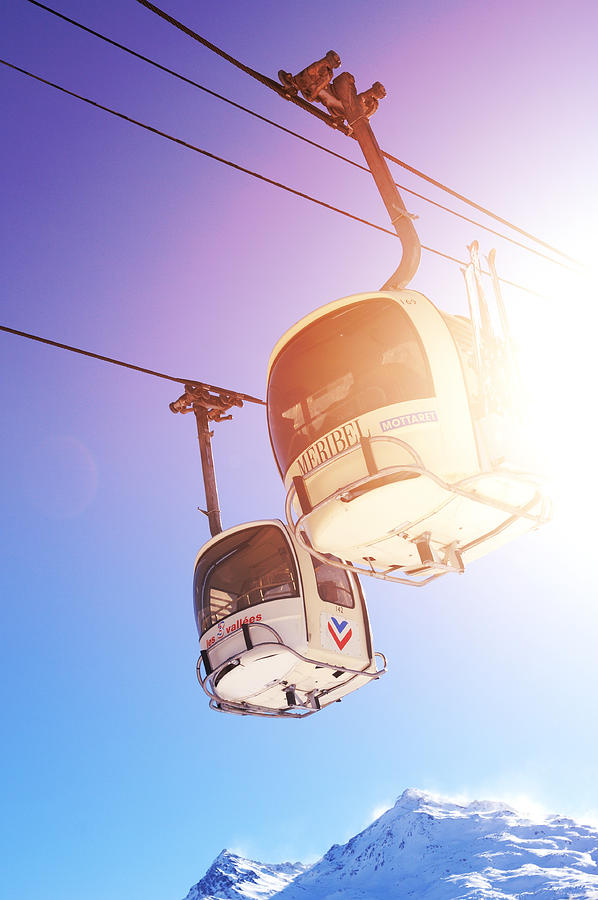 Gondola Ski Lifts  Photograph by Justin Smith REEFOTO.COM