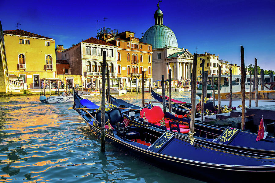Gondolas In Romantic Venice Photograph