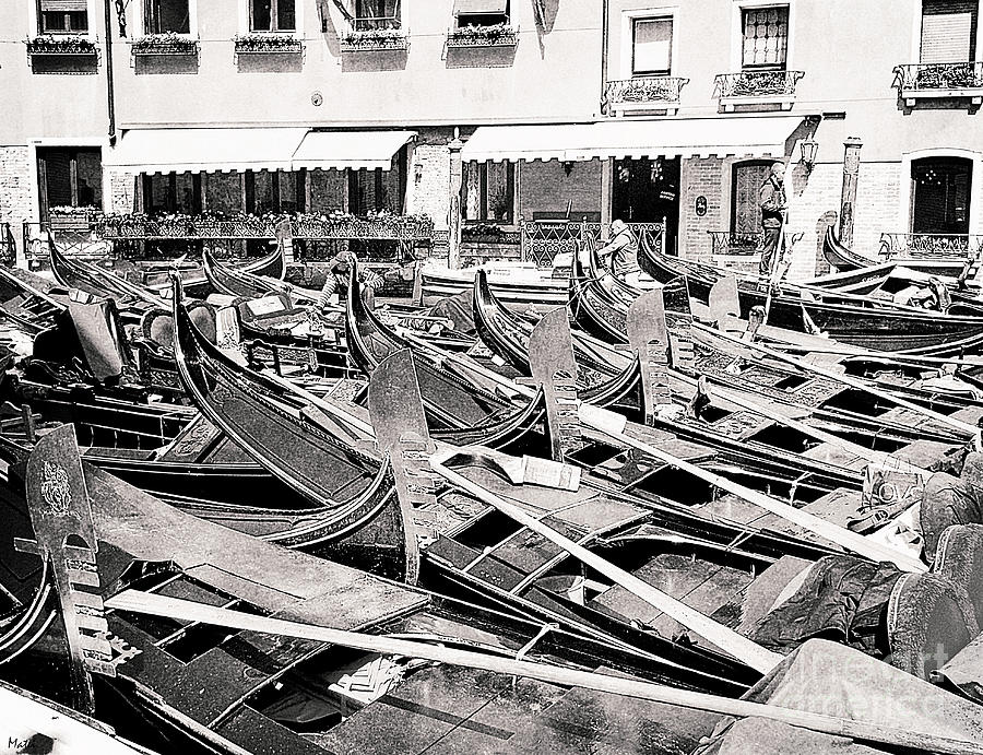 Gondolas in Venezia Photograph by Ramona Matei