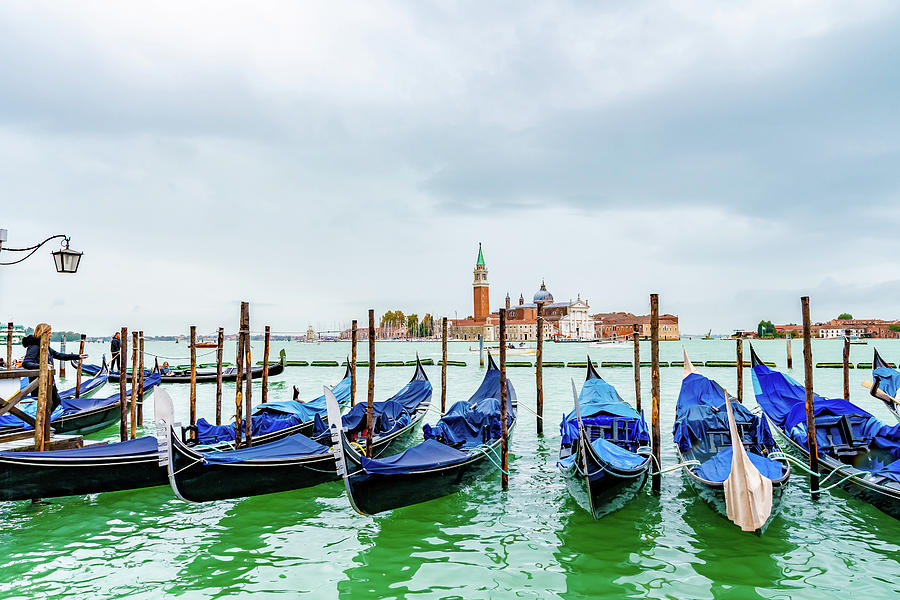 Gondolas in Venice, Italy -1- by Debbie Ann Powell Gondolas in Venice, Italy -1- by Debbie Ann Powell