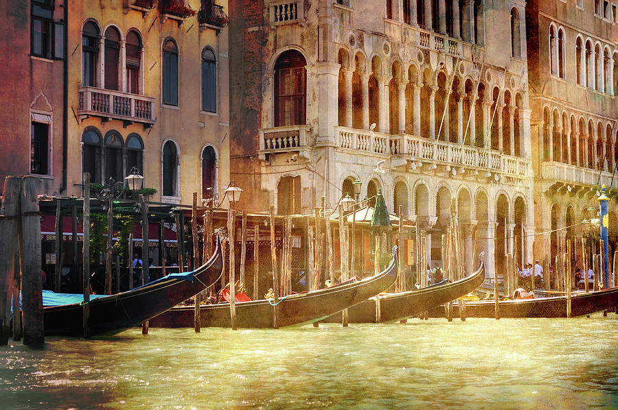 Gondolas in Venice, Italy Photograph by Paul Giglia