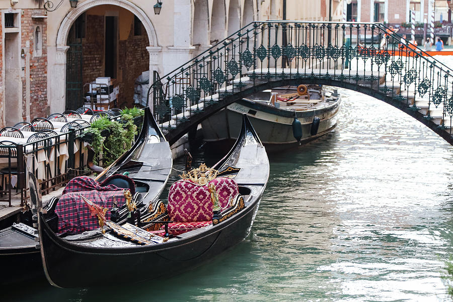 Gondolas In Venice Photograph