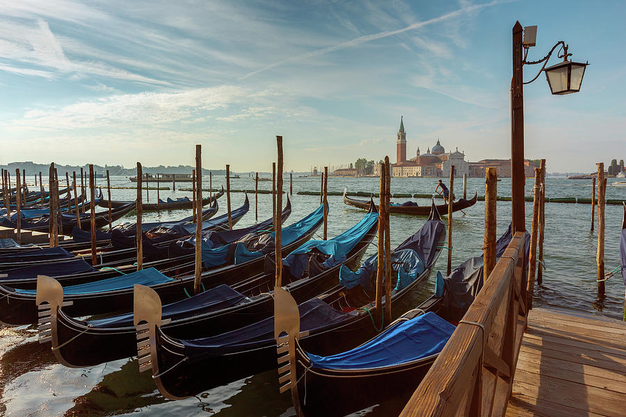 Gondolas on Canal Grande in Venice Italy Photograph by Mikhail Kokhanchikov
