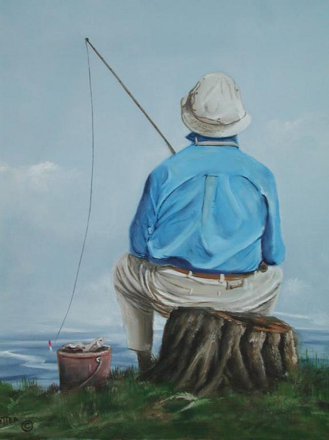 Gone Fishing Painting