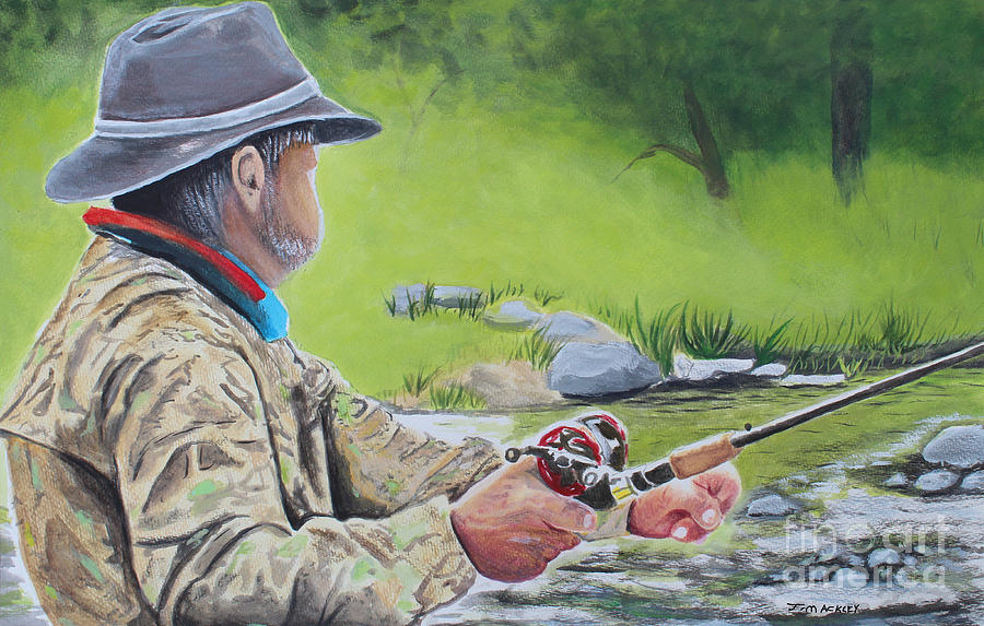 Gone Fishin Painting by James Ackley