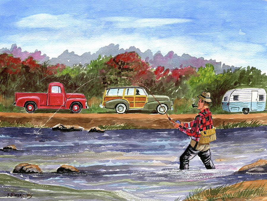 Gone Fishin Painting by Jeff Blazejovsky - Fine Art America