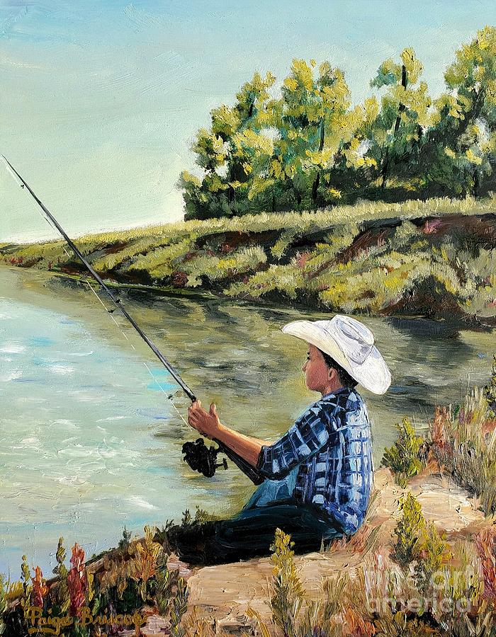 Summer Painting - Gone Fishin by Paige Briscoe