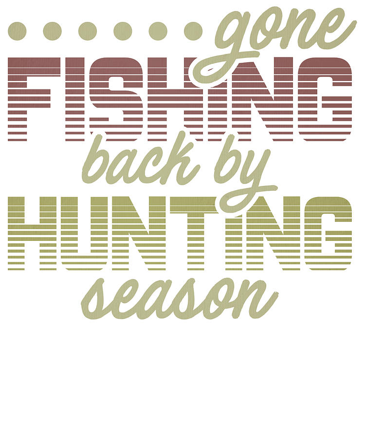 Sportsman Gift Drawing - Gone Fishing Back by Hunting Season Fisherman by Kanig Designs