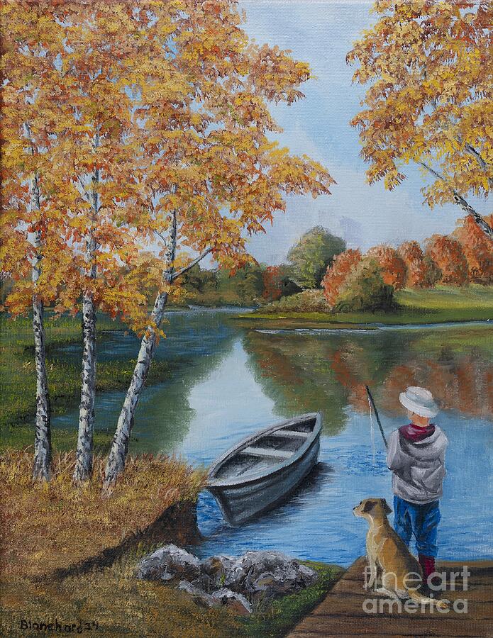 Gone Fishing  Painting by Charlotte Blanchard