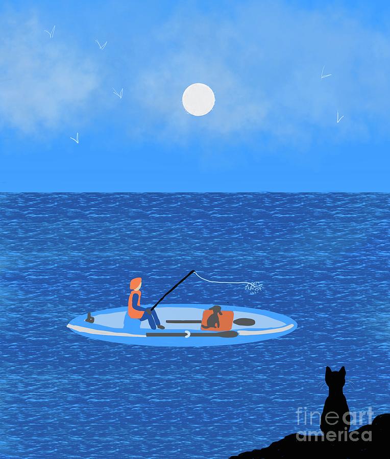 Gone fishing  Digital Art by Elaine Hayward
