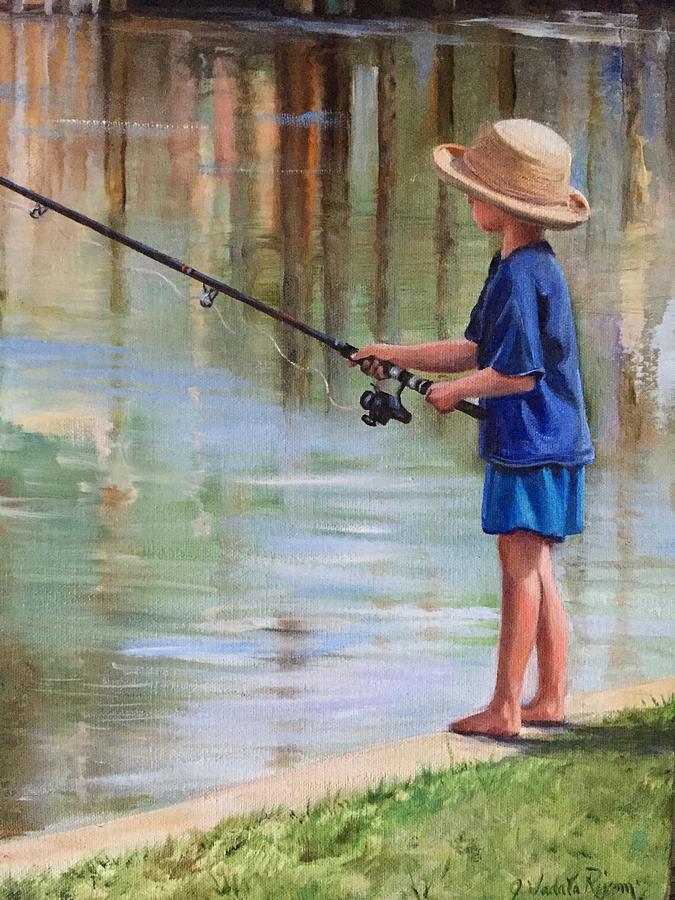 Gone Fishing Painting by Judy Rixom