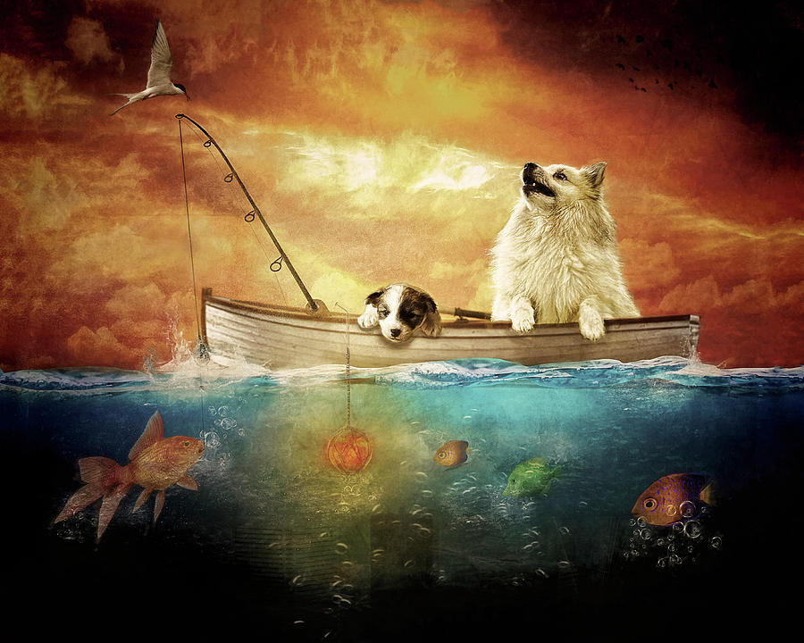 Gone Fishing Digital Art by Maggy Pease
