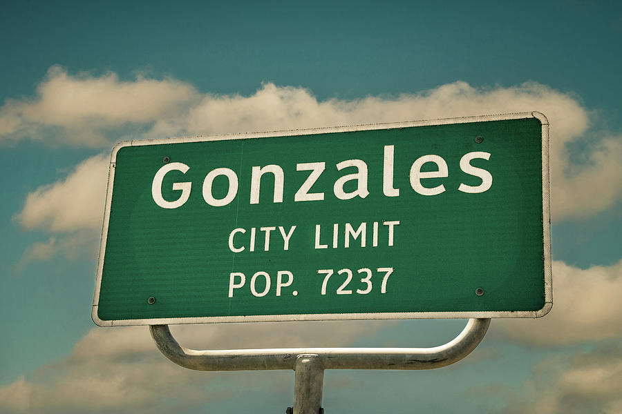 Gonzales City Limit Sign Photograph