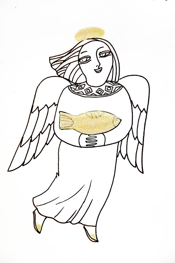 Good Angel Drawing Series 2 Drawing by Tatiana Koltachikhina