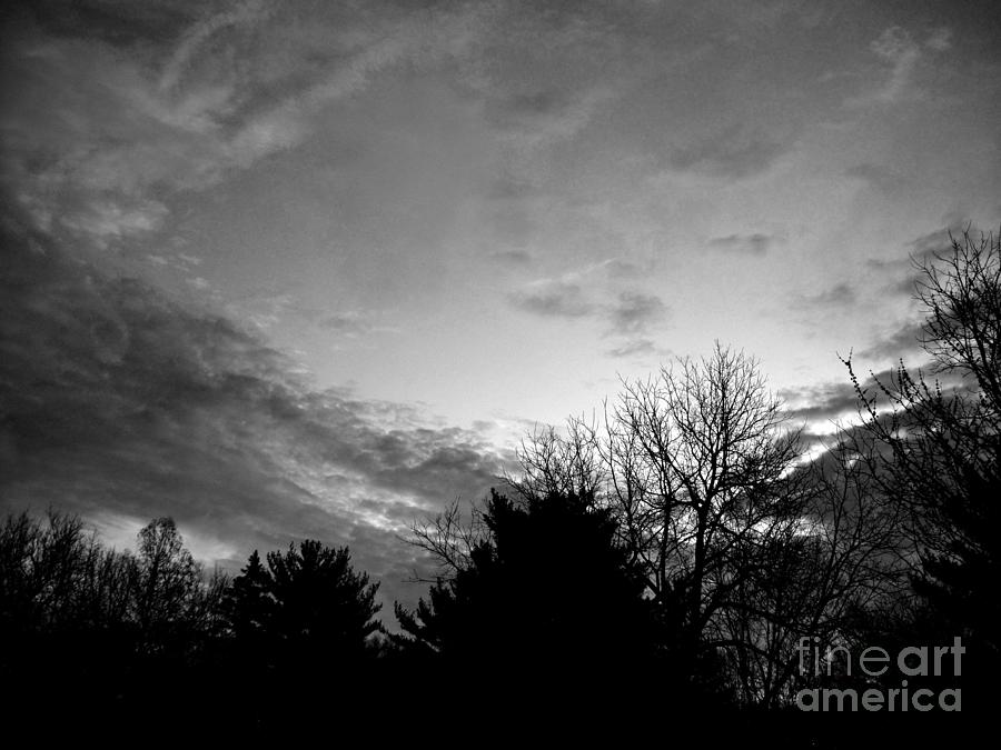 Nature Photograph - Good Day Promise Sunrise - Black and White by Frank J Casella