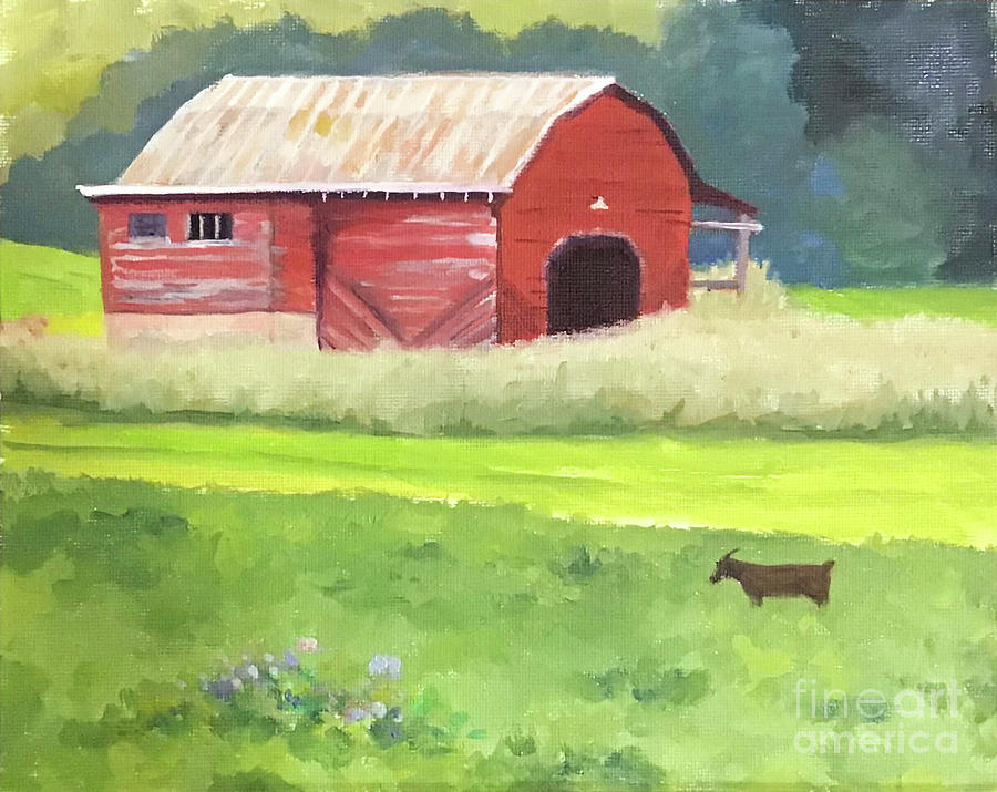 Good Fibrations Farm Painting by Anne Marie Brown