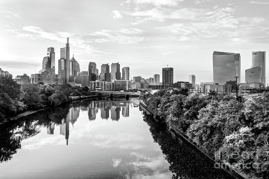 Good Morning Philly BW Photograph by Stacey Granger