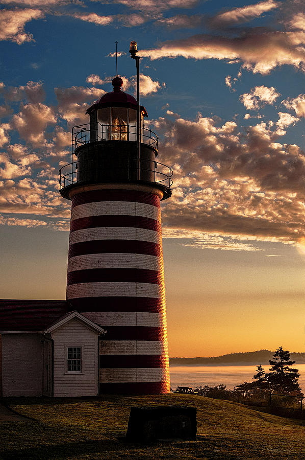 Good Morning West Quoddy Head Lighthouse Photograph by Marty Saccone