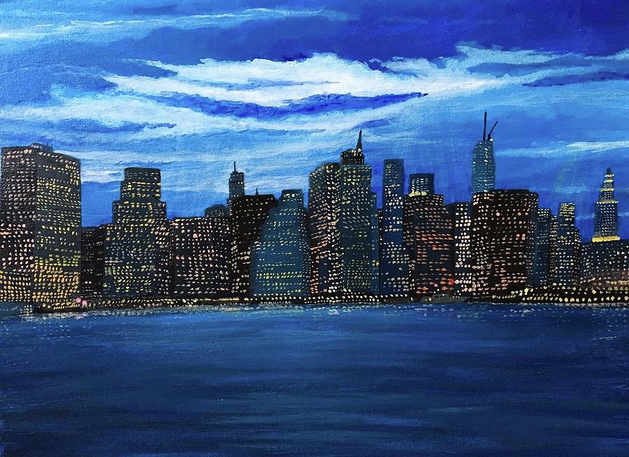 Good Night New York City Painting by James Mastrian - Fine Art America