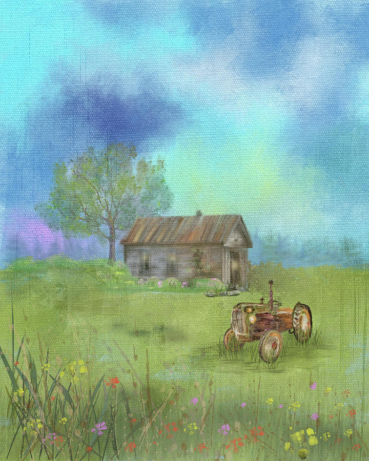 Good Ole Tractor Digital Art by Mary Timman