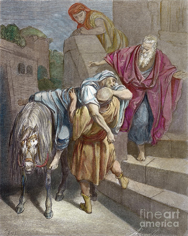 Good Samaritan Drawing by Gustave Dore