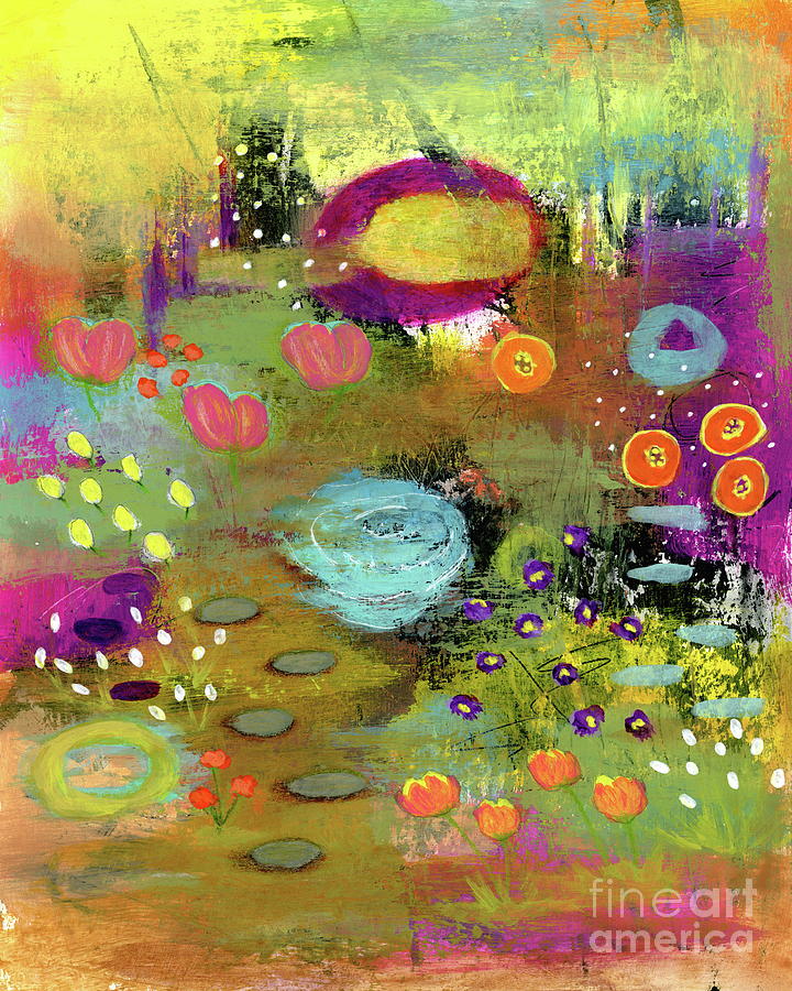 Abstract Landscape Painting - Good Things Happen 1 Abstract Landscape Floral Painting by Itaya Lightbourne Abstract Landscape Painting - Good Things Happen 1 Abstract Landscape Floral Painting by Itaya Lightbourne