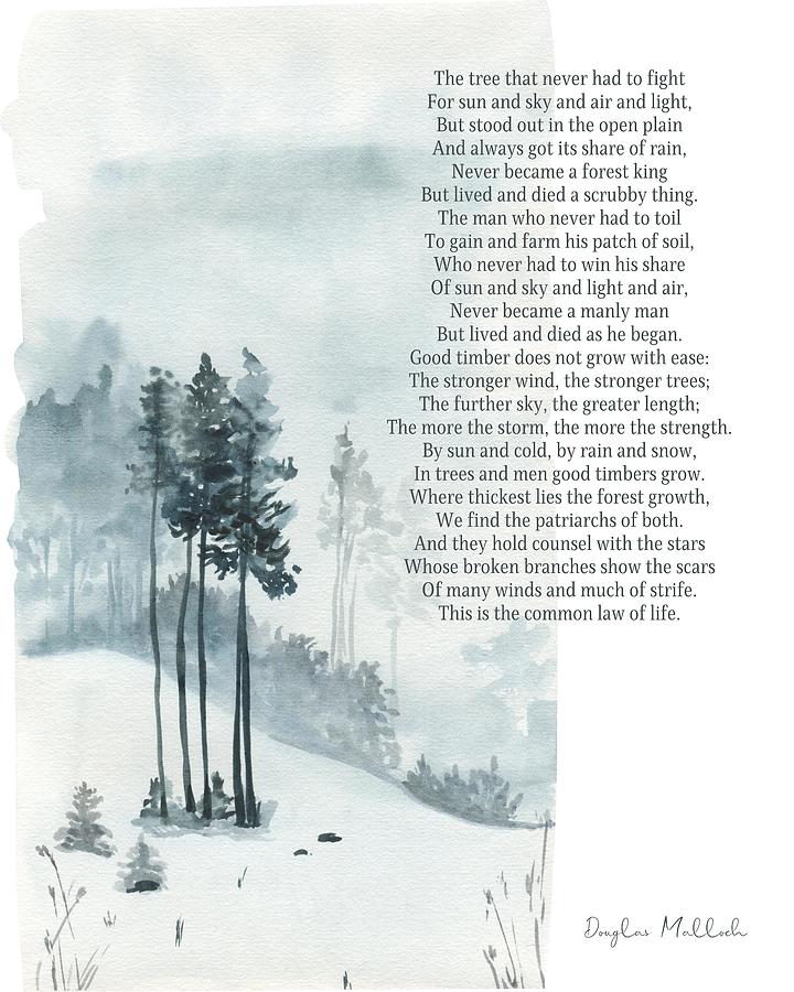 Good Timber Poem Thomas S Monson Mormon Quote Digital Art by Georgia Clare