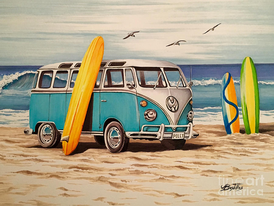 Good Times Bus Painting by Jody Bustillos - Fine Art America