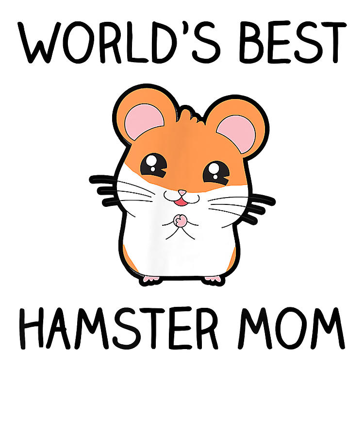 Good World'S Best Hamster Momretro Wave Digital Art by Zery Bart | Fine ...