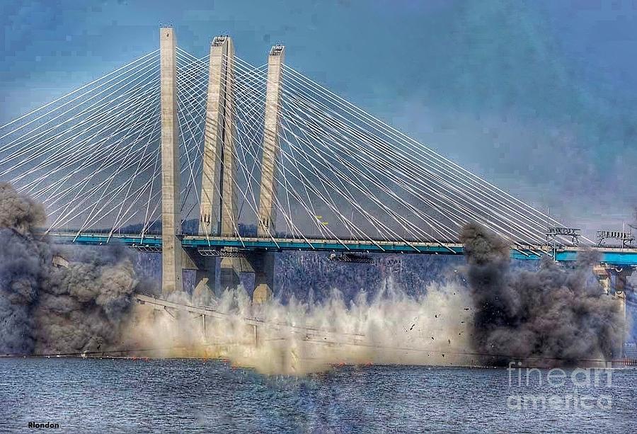 Goodbye Tappan Zee Bridge Photograph by Roger London - Pixels