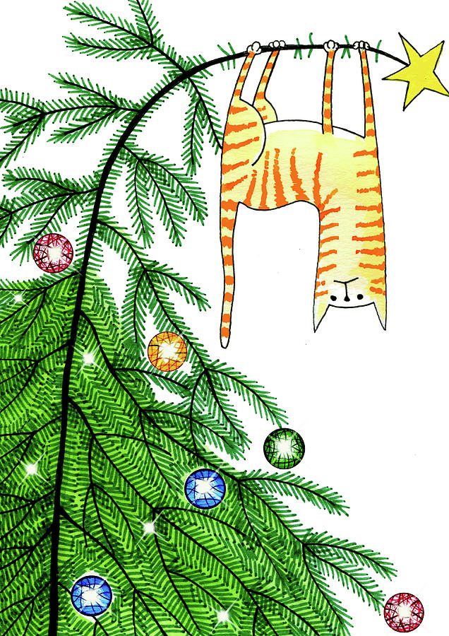 Goodbye, Christmas Tree  Drawing by Andrew Hitchen
