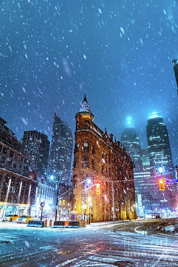 Gooderham Building in heavy snow, Photograph by Wai Chung Fu - Fine Art ...